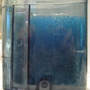 This is the bottom half of a Duetto 59 with an extra biological sponge filter added where the carbon is supposed to be.