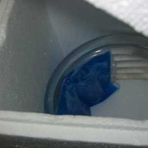 Borrowed from troutman11111’s DIY chiller.  I throw a frozen Gel-Pack in every day around lunch and it keeps my tank about a degree colder than the ro