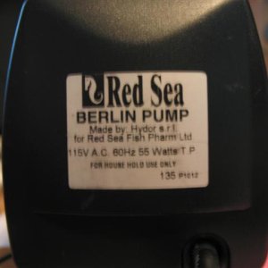 back of the red sea pump that comes with a berlin turbo skimmer.