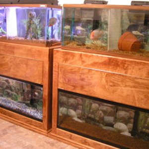 These are the 55gal stands with out the canopys.. My husband made them
