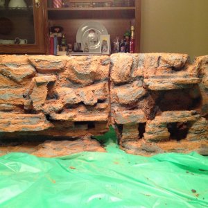 finished rock wall