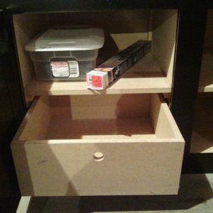 drawer inside cabinet