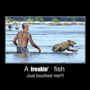 I <3 fish, but this is totally me in the Bay or Ocean waters!!  Lol