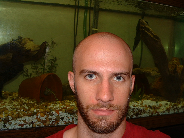 Pic of me for "What do you look like?????" forum. This is my non-photogenic self with 75g cichlid tank.