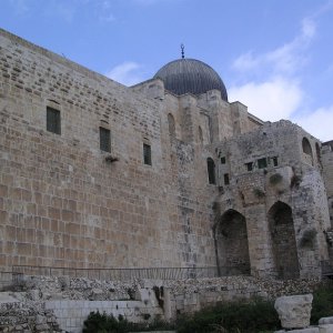 Picture taken from outside the old city near the south wall of the temple mount.