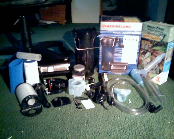 All the parts for my hot magnum 250 pro and gravel vacuum attachment.

Sorry it's fuzzy, used the cell phone camera.