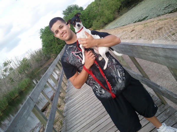 Just me and my dog out at Brazos Bend State Park.