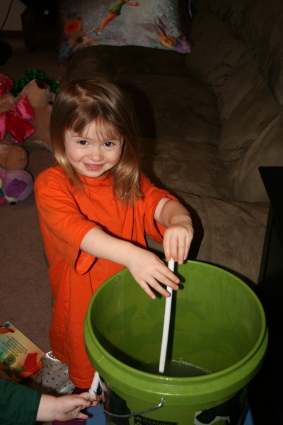 My 2yo daughter helping me mix the salt