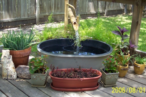 My first water garden (pre fish & plants)