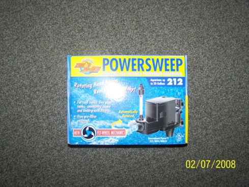 Powersweep 212 for wave action and water movement.